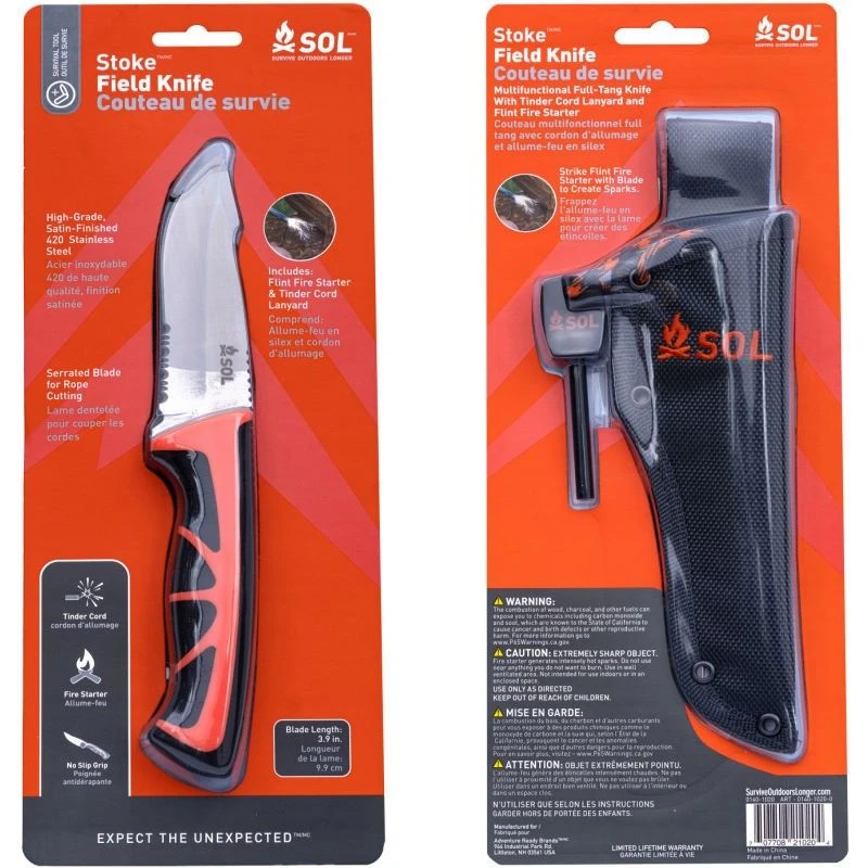 Pierre à Feu Couteau De Survie SOL Stoke Field Knife 3 Pierre à Feu Couteau De Survie SOL Stoke Field Knife