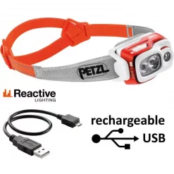 Lampe Frontale Petzl Swift RL Orange